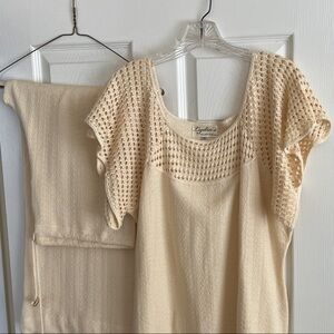 Elegant Cream Pantsuit